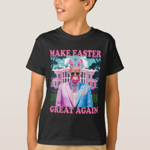Camiseta Faça a Páscoa Grande Novamente Coelhinho Engraçado