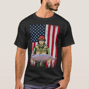 Camiseta Faça a Pesca Grande Novamente Divertido Trump Bass