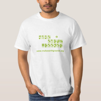 Camiseta faça a terra um t-shirt mais verde de braille