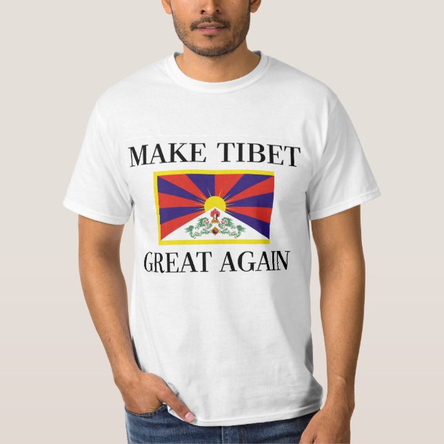 Camiseta Faça a tibetano do excelente de Tibet outra vez - (Frente)
