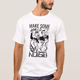 Camiseta Faça Algum Barulho Animal de Festa Vintage Art Déc