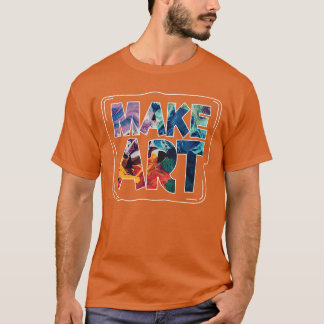 Camiseta Faça Arte Engraçado Artista Humor Artístico Presen