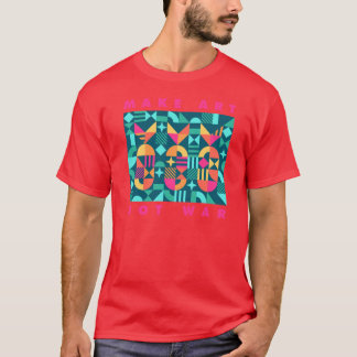 Camiseta Faça arte não guerra menino