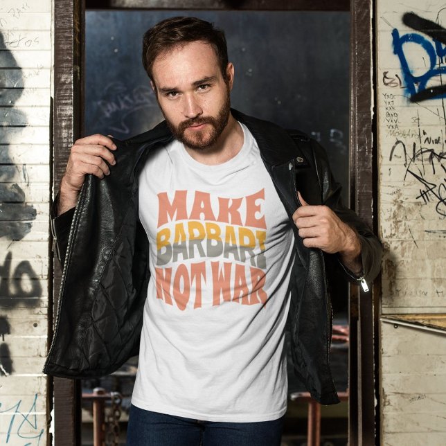 Camiseta Faça Barbari não entrar em guerra | Pão De Pão Per (Make Barbari Not War | Persian Flatbread T-Shirt)