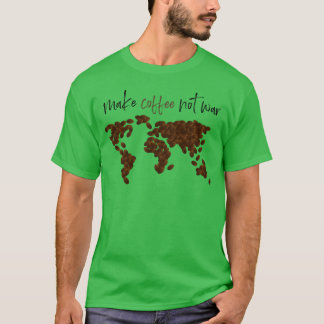 Camiseta Faça Café não Guerra retrô