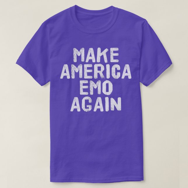 Camiseta FAÇA COM QUE A AMÉRICA EMO NOVAMENTE ENGRAÇADO Gót (Frente do Design)