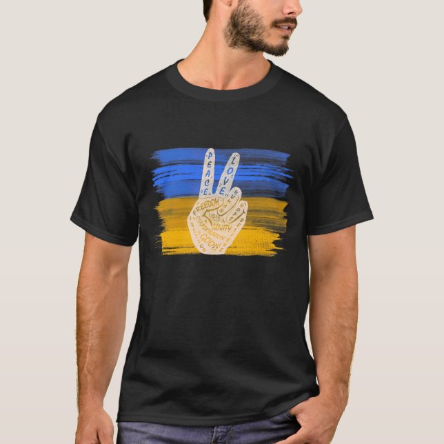Camiseta Faça com que a paz não seja guerra - sinal 6 (Frente)