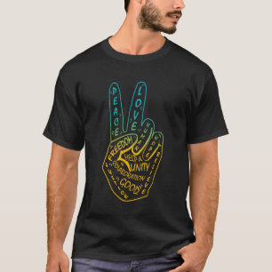 Camiseta Faça com que a paz não seja guerra - sinal de paz