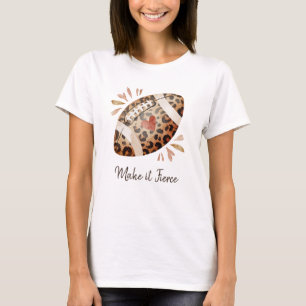 Camiseta Faça com que Leopard imprima o jogo de futebol