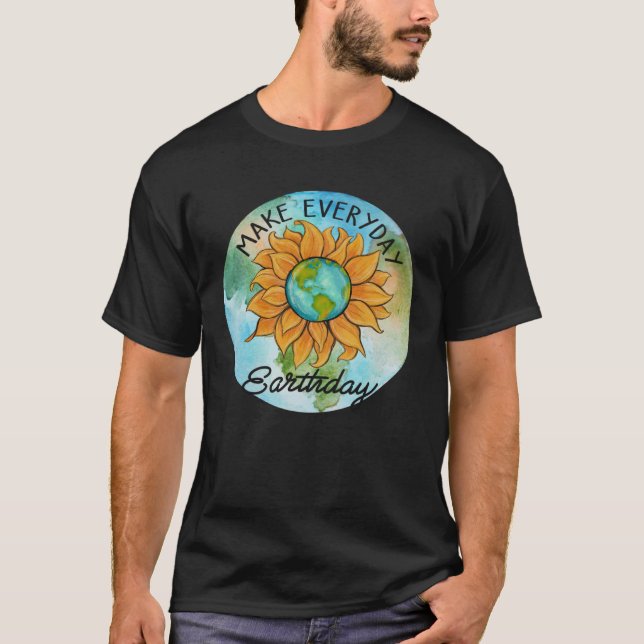 Camiseta Faça com que o dia a dia da Terra a crise climátic (Frente)