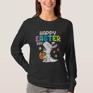 Camiseta Faca de Ovos Coelho T Rex Dia do Felz pascoa Dinos