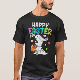 Camiseta Faca de Ovos Coelho T Rex Dia do Felz pascoa Dinos