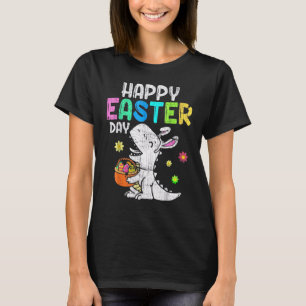 Camiseta Faca de Ovos Coelho T Rex Dia do Felz pascoa Dinos