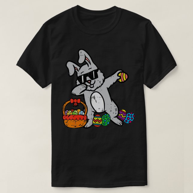 Camiseta Faca de Ovos de Coelho Coelho da Páscoa Fofo (Frente do Design)