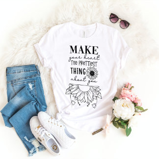 Camiseta Faça do seu coração a coisa mais bonita sobre você