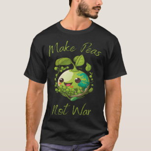 Camiseta Faça Ervilhas Não Guerra Vegan Vegetariano Baseado