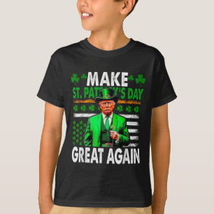 Camiseta Faça Excelente De Dia de São Patrício Novamente Ir