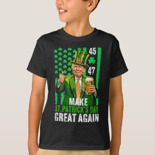 Camiseta Faça Excelente De Dia de São Patrício Novamente Sh