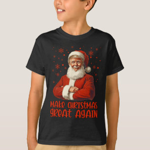 Camiseta Faça Excelente De Natal Novamente Papais noeis Eng