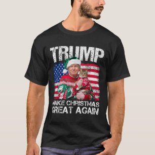 Camiseta Faça Excelente De Natal Novamente Papais noeis Tru