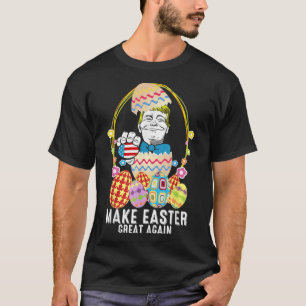 Camiseta Faça Excelente De Páscoa Novamente Engraçado Pásco