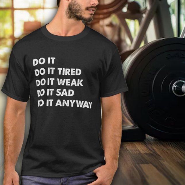 Camiseta Faça exercicios masculinos (Criador carregado)