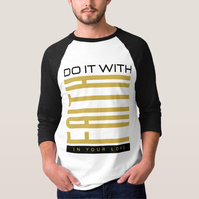 Camiseta Faça isso com a Faith Biblical Men 3/4 (Frente)