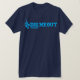 Camiseta Faça-me sair do logotipo azul horizontal em T-Shir (Frente do Design)