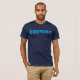 Camiseta Faça-me sair do logotipo azul horizontal em T-Shir (Frente Completa)