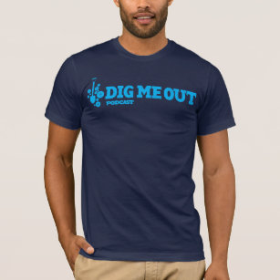 Camiseta Faça-me sair do logotipo azul horizontal em T-Shir
