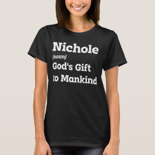 Camiseta Faça Nichole Sorrir Com Esta Engraçada Definição D