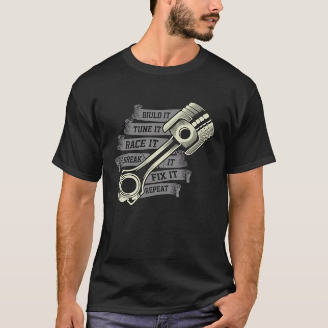 Camiseta Faça-o ajustar a sua velocidade Turbo Wheel Auto E (Frente)