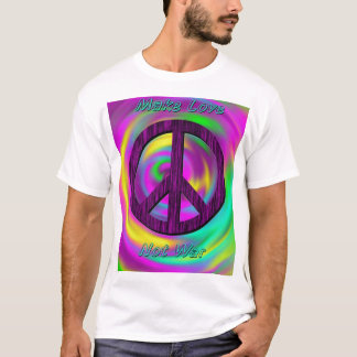 Camiseta Faça o amor, não guerra