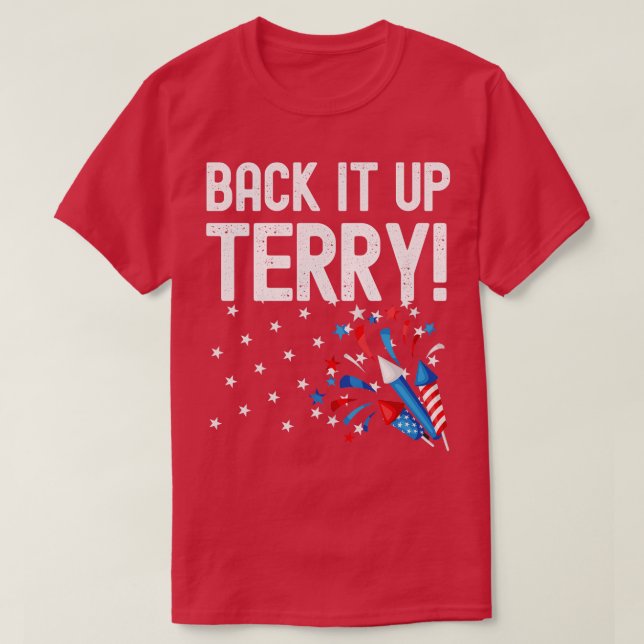 Camiseta Faça o backup de um design de fogos de artifício s (Frente do Design)