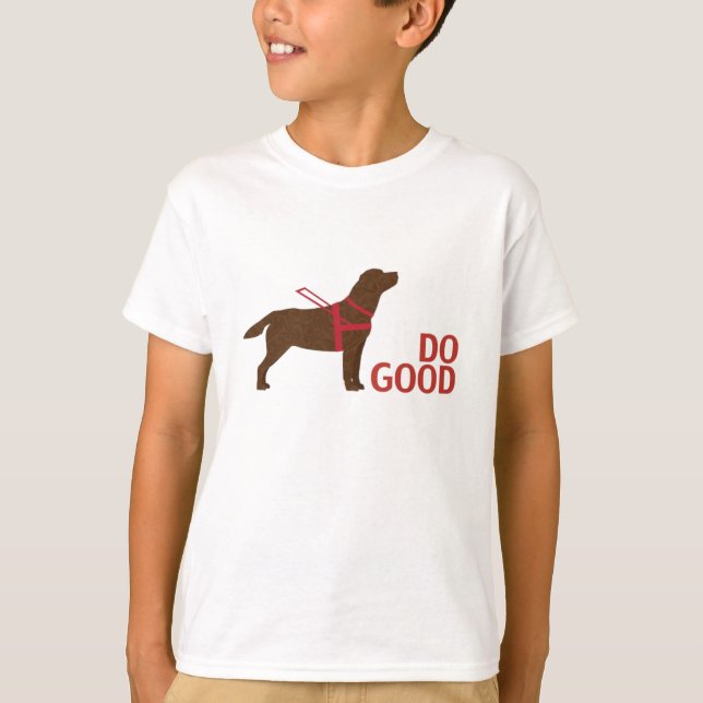 Camiseta Faça o bem - Service Dog - Chocolate Lab (Frente)