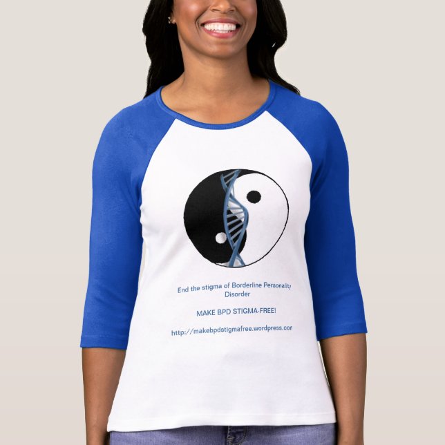 Camiseta "Faça o BPD Estigma-Livre!" Jérsei de basebol do (Frente)