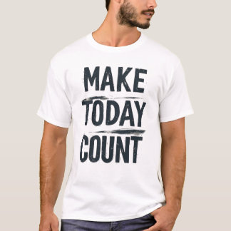 Camiseta Faça o Dia Contar Pincelada Tipografia - Envelheci