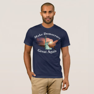 Camiseta Faça O Excelente Da Democracia Voltar A Registrar