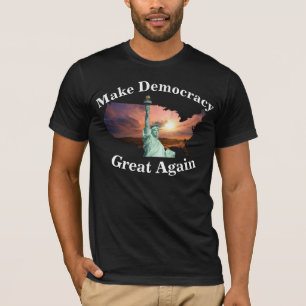 Camiseta Faça O Excelente Da Democracia Voltar A Registrar