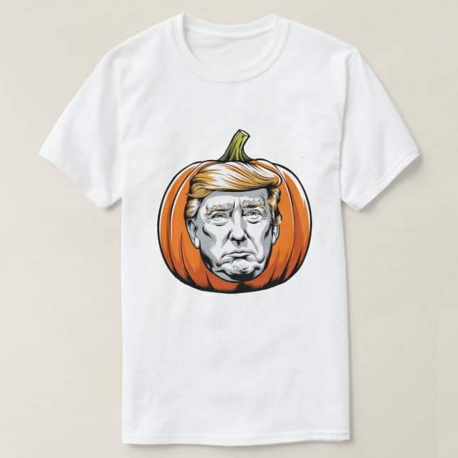 Camiseta Faça o Excelente de Halloween de novo: Trump Pumpk (Frente do Design)