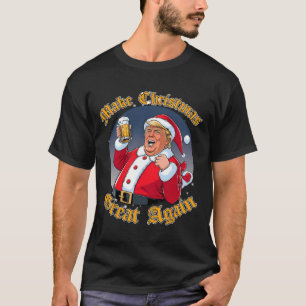Camiseta Faça o Excelente de Natal de novo 2024 Trump Engra