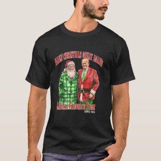 Camiseta Faça o Excelente de Natal de novo Santas Nome Favo