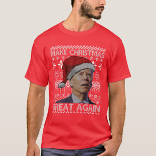 Camiseta Faça o Excelente de Natal novamente Anti-Biden Ug