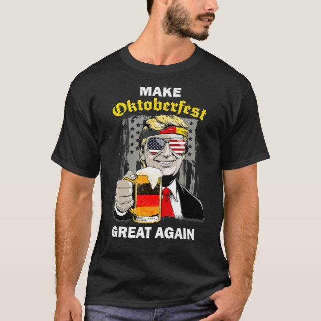 Camiseta Faça o Excelente Oktoberfest de novo Trump Germany (Frente)