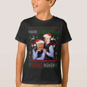 Camiseta Faça o Natal Grande Novamente Funny Santa Trump Va
