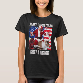 Camiseta Faça o Natal Grande Novamente Trump Pijamas Camise