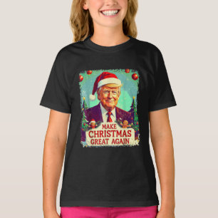 Camiseta Faça o Natal Grande Novamente Xmas Divertido Trump