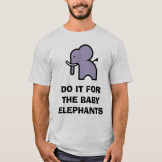 Camiseta Faça-o para os elefantes do bebê