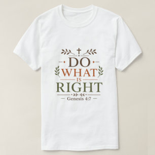 Camiseta Faça O Que É Certo Citação Cristã Inspiradora