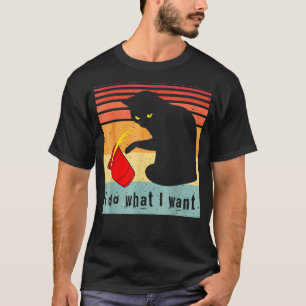 Camiseta Faça O Que Eu Quero Nt Vintage Bl Ack Cat Red C Up